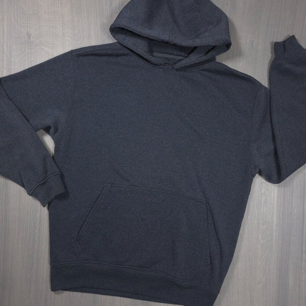 True Born Dark Gray Pullover Hoodie Kangaroo Pocket Men's Size L Sweatshirt